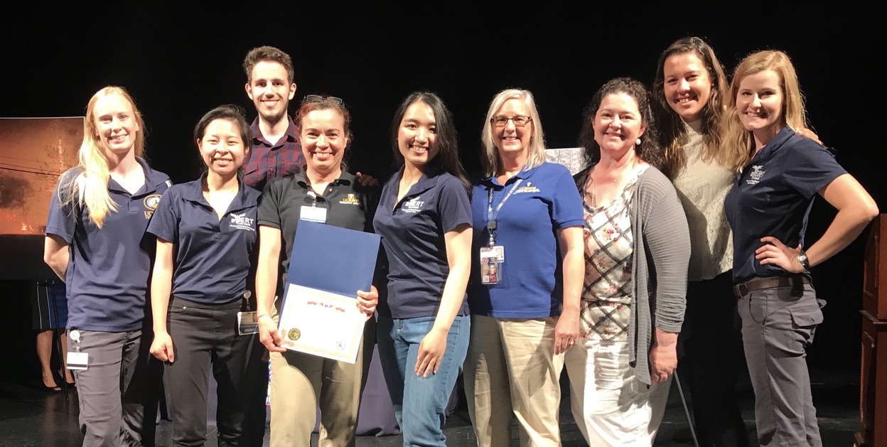 Award received by the UCD-VERT on Jun 2019 for the camp Fire response